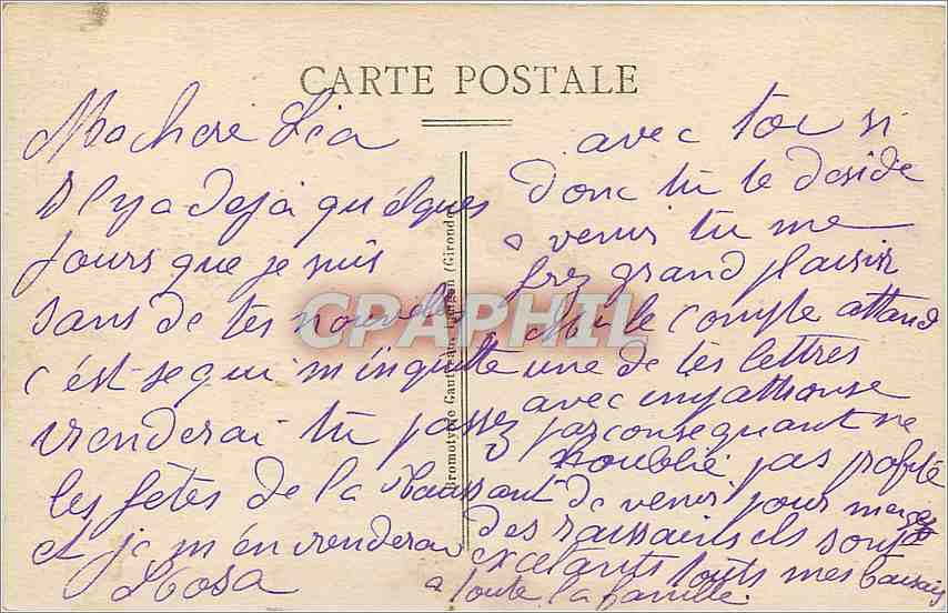 CPA Verdelais Le Bois du Luc La Source et l'Abri  — Back