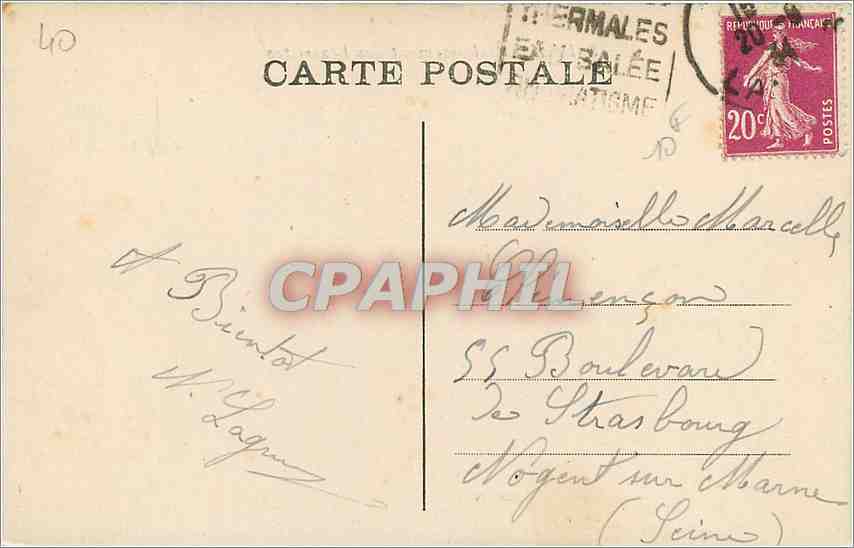 CPA Dax Etablissement des Lazaristes  — Rückseite