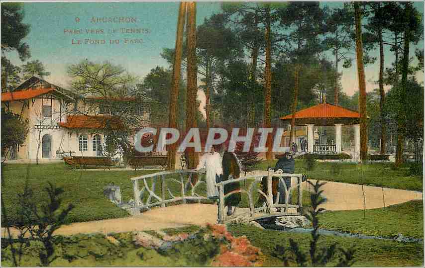 Apachon — Parc vers le tennis, le fond du parc — Lévy et Neubrun, Paris
