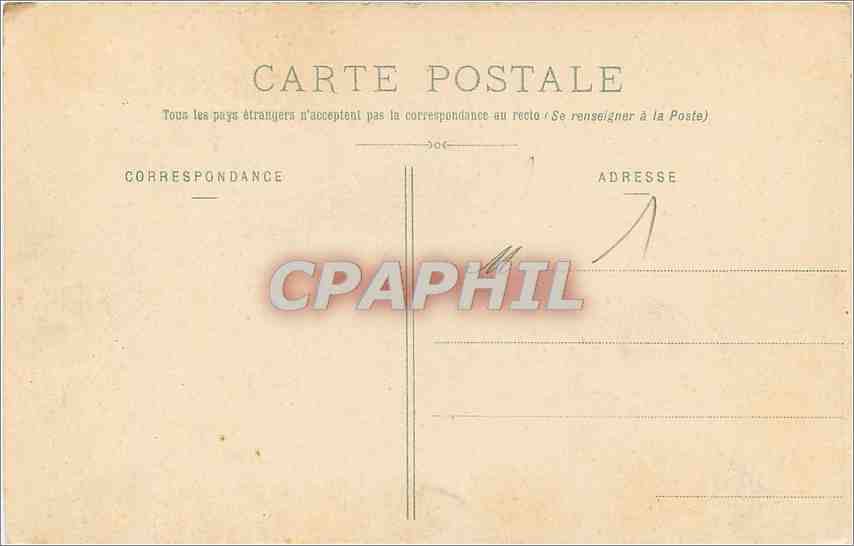 CPA Bordeaux Monument des Girondins  — Verso