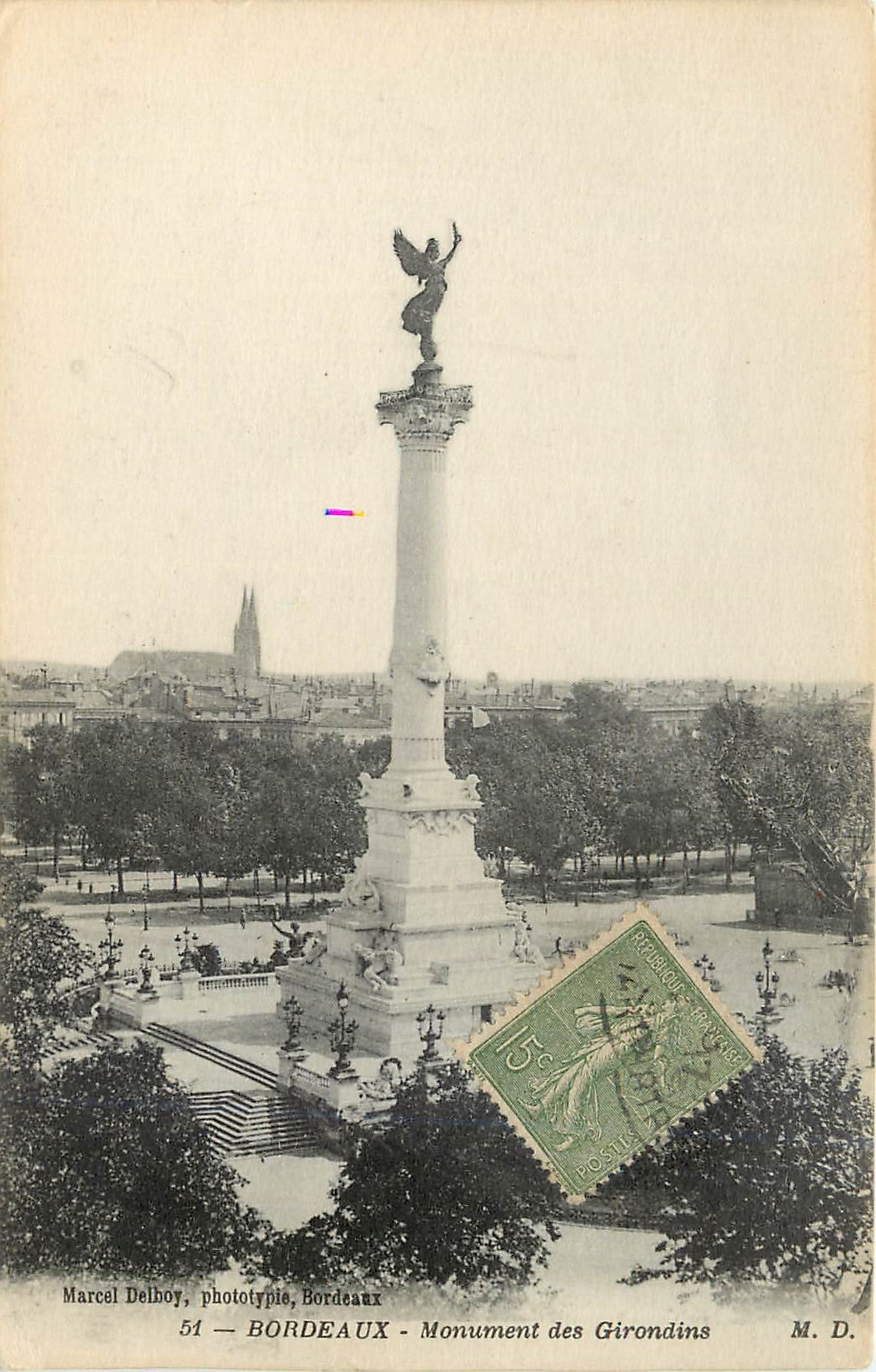 CPA Bordeaux Monument des Girondins 