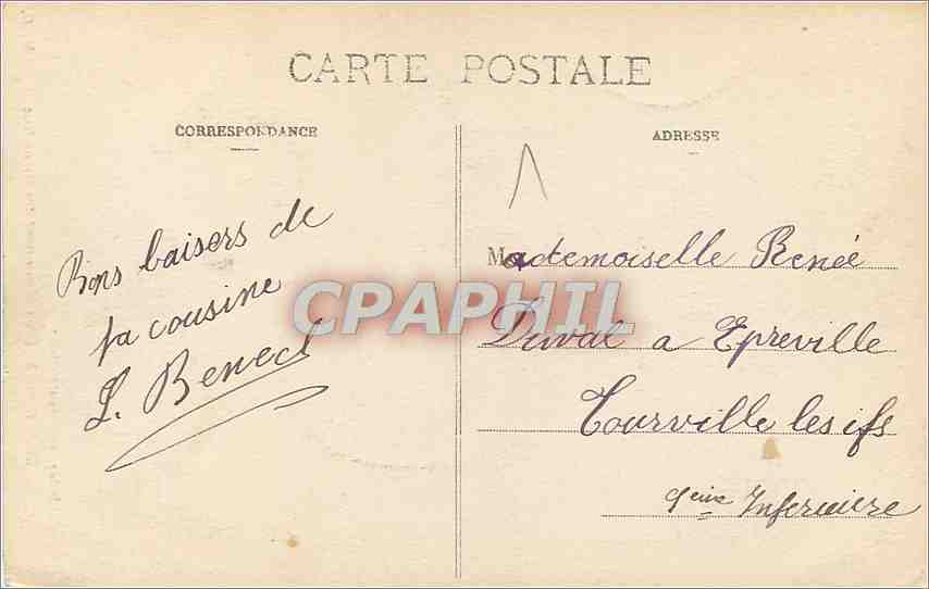 CPA Bordeaux Monument des Girondins  — Verso