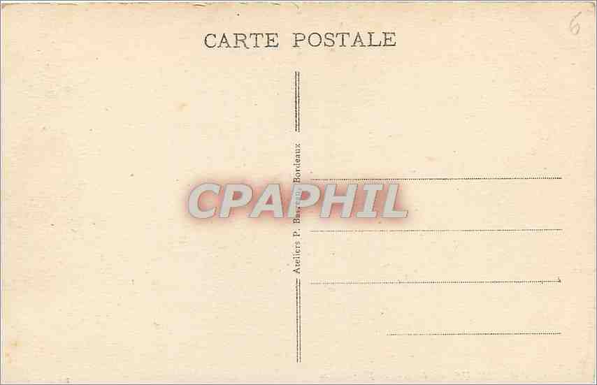CPA Bordeaux Le Cours de l'Intendance  — Verso