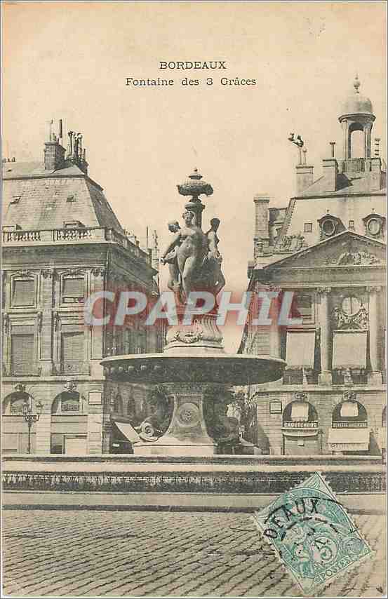CPA Bordeaux Fontaine des 3 Graces 