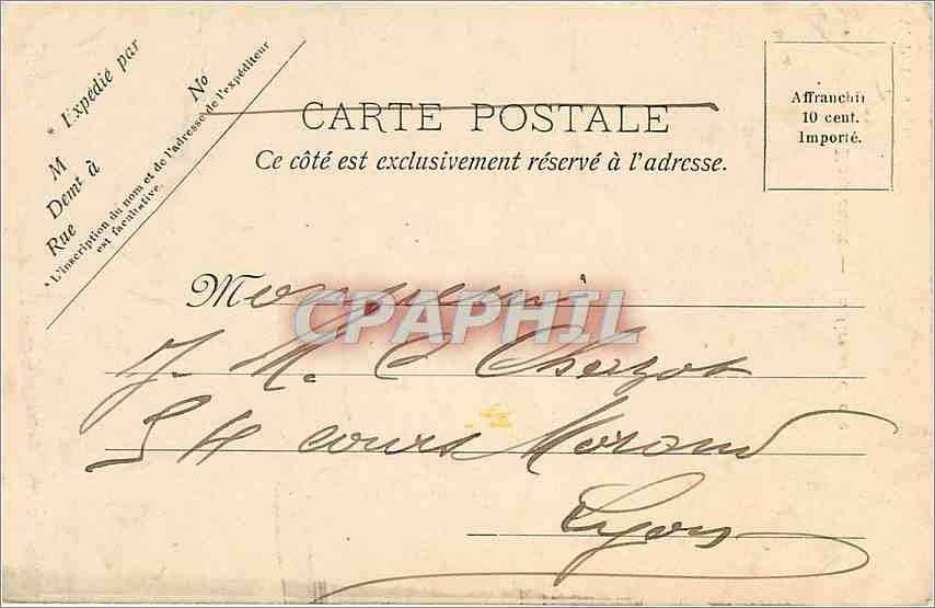 CPA Bordeaux La Grosse cloche Au Magot — Verso