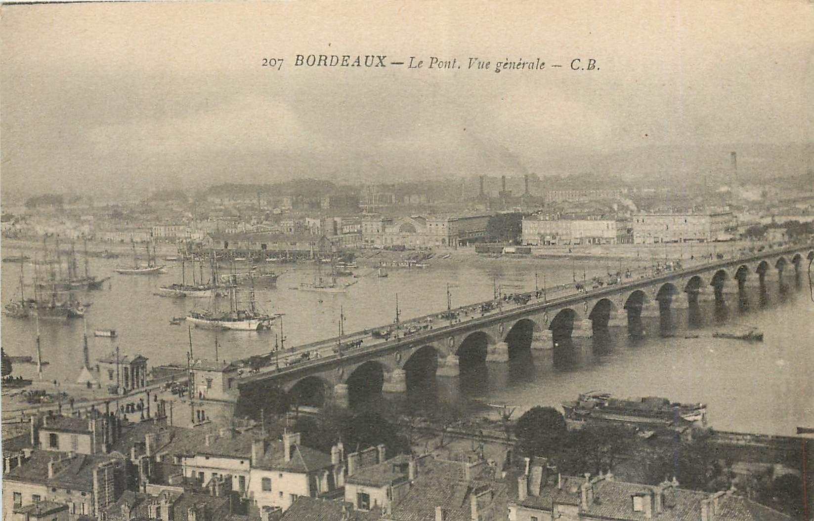 CPA Bordeaux Le Pont Vue generale 