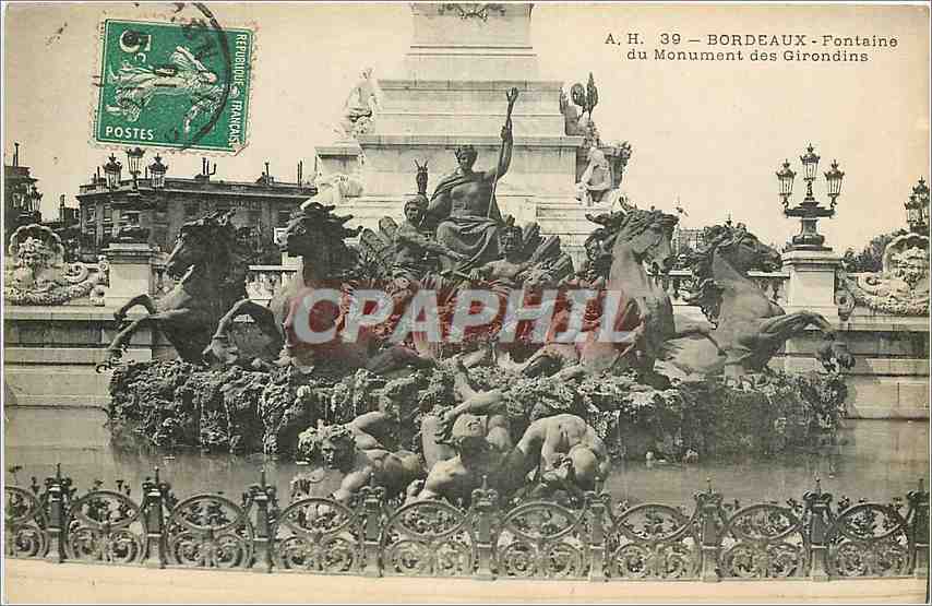 CPA Bordeaux Fontaine du Monument des Girondins 