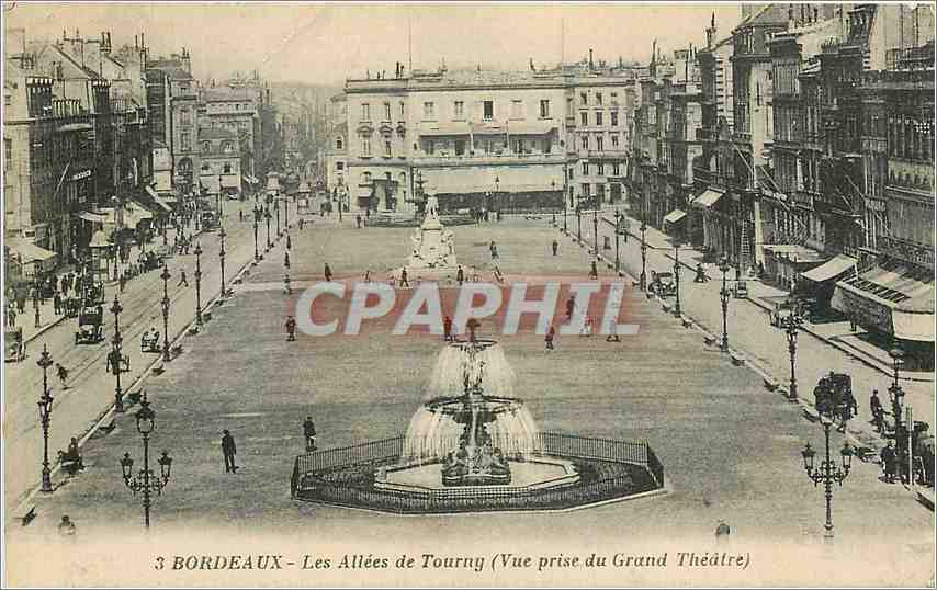 Bordeaux - Les Allées de Tourne (Vue prise du Grand Théâtre)