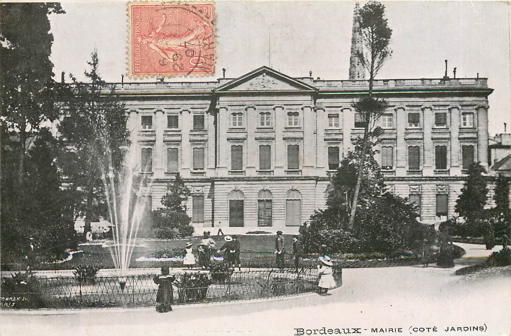 CPA Bordeaux Mairie Cote Jardins 