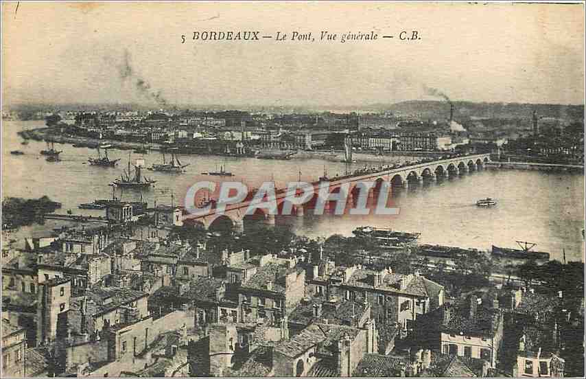 CPA Bordeaux Le Pont Vue generale 
