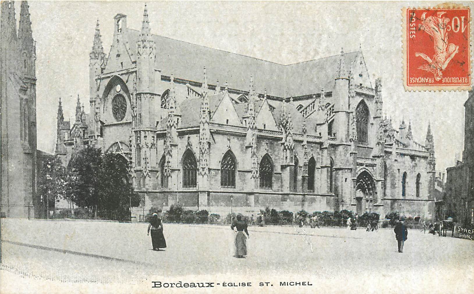 CPA Bordeaux Eglise St Michel 