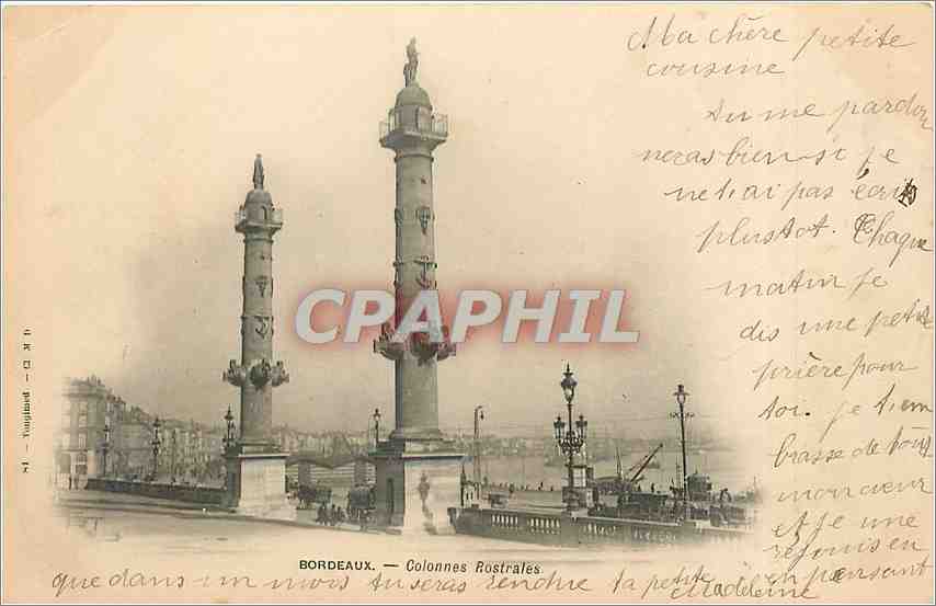 CPA Bordeaux Colonnes Rostrales 