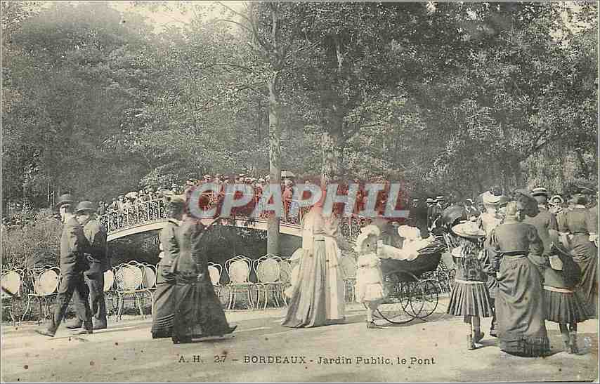 CPA Bordeaux Jardin Public le Pont 