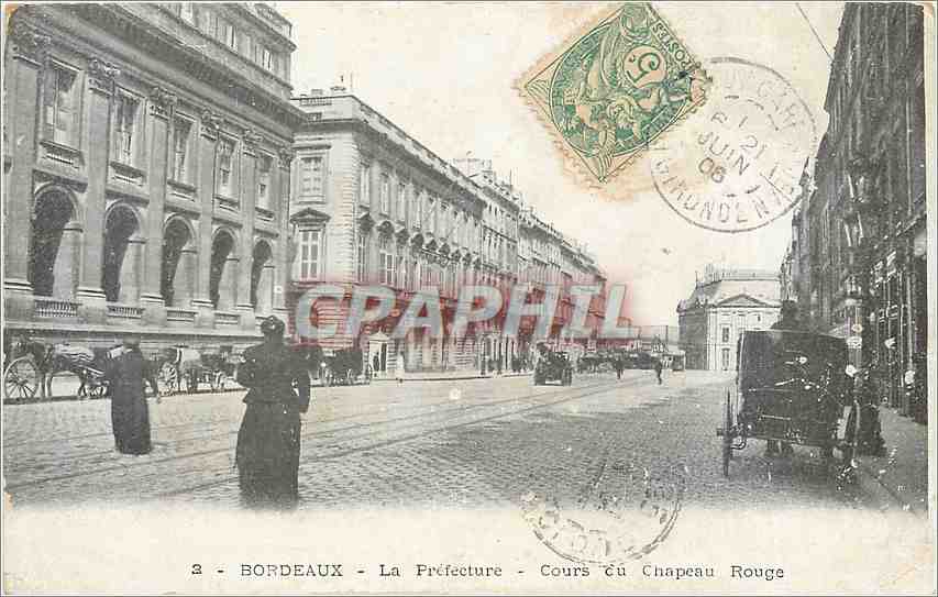 CPA Bordeaux La Prefecture Cours du Chapeau Rouge 
