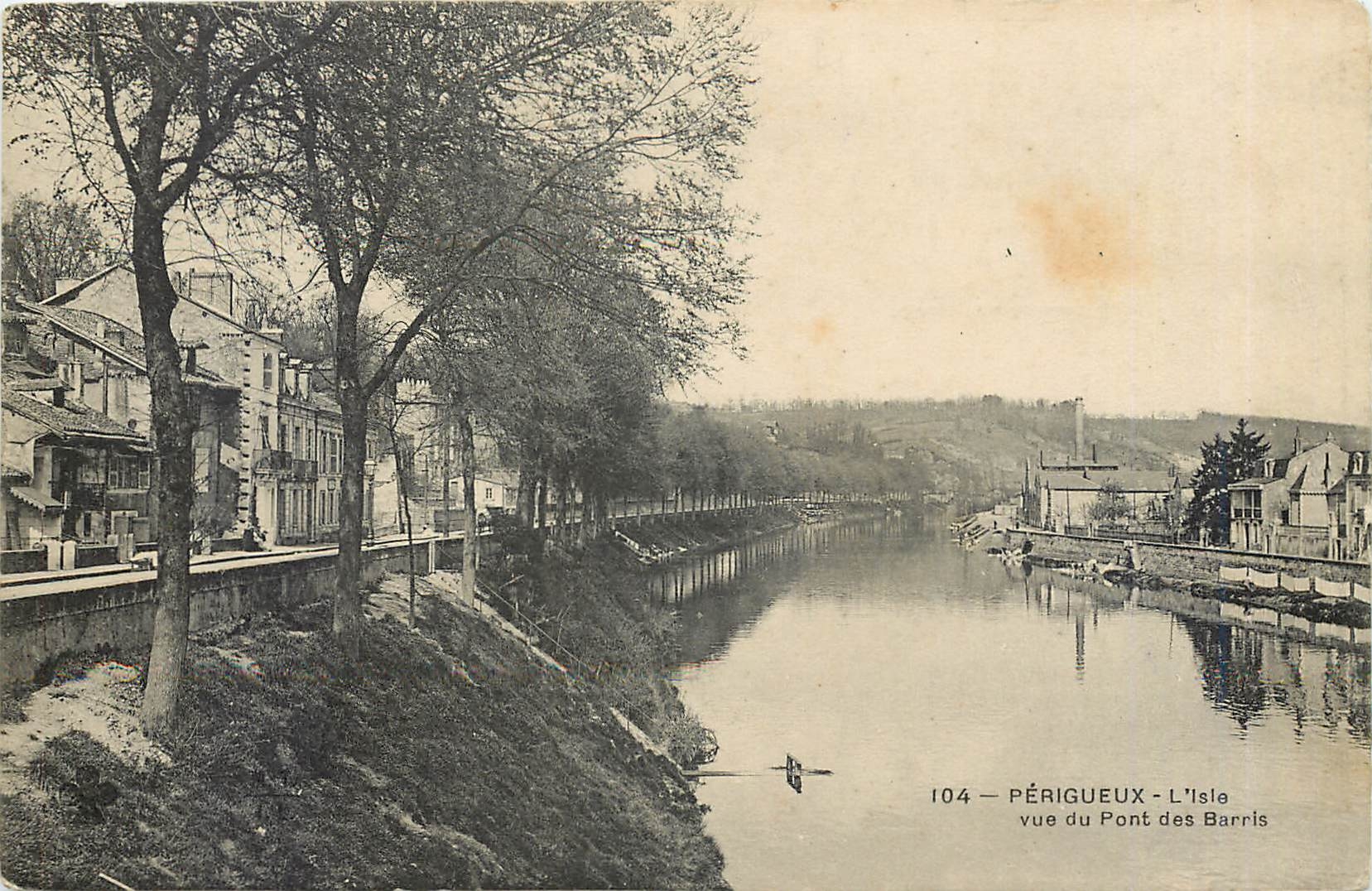 CPA Perigueux L'Isle vue du Pont des Barris 