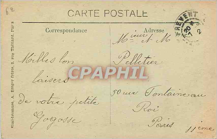 CPA Prevent Parc de Cercamp Franc Picard Cottage  — Rückseite