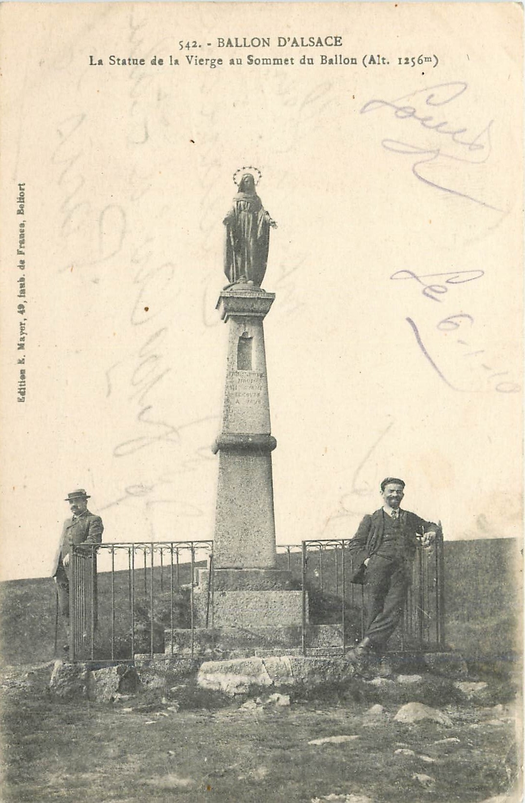 CPA Ballon d'Alsace La Statue de la Vierge au Sommet du Ballon 