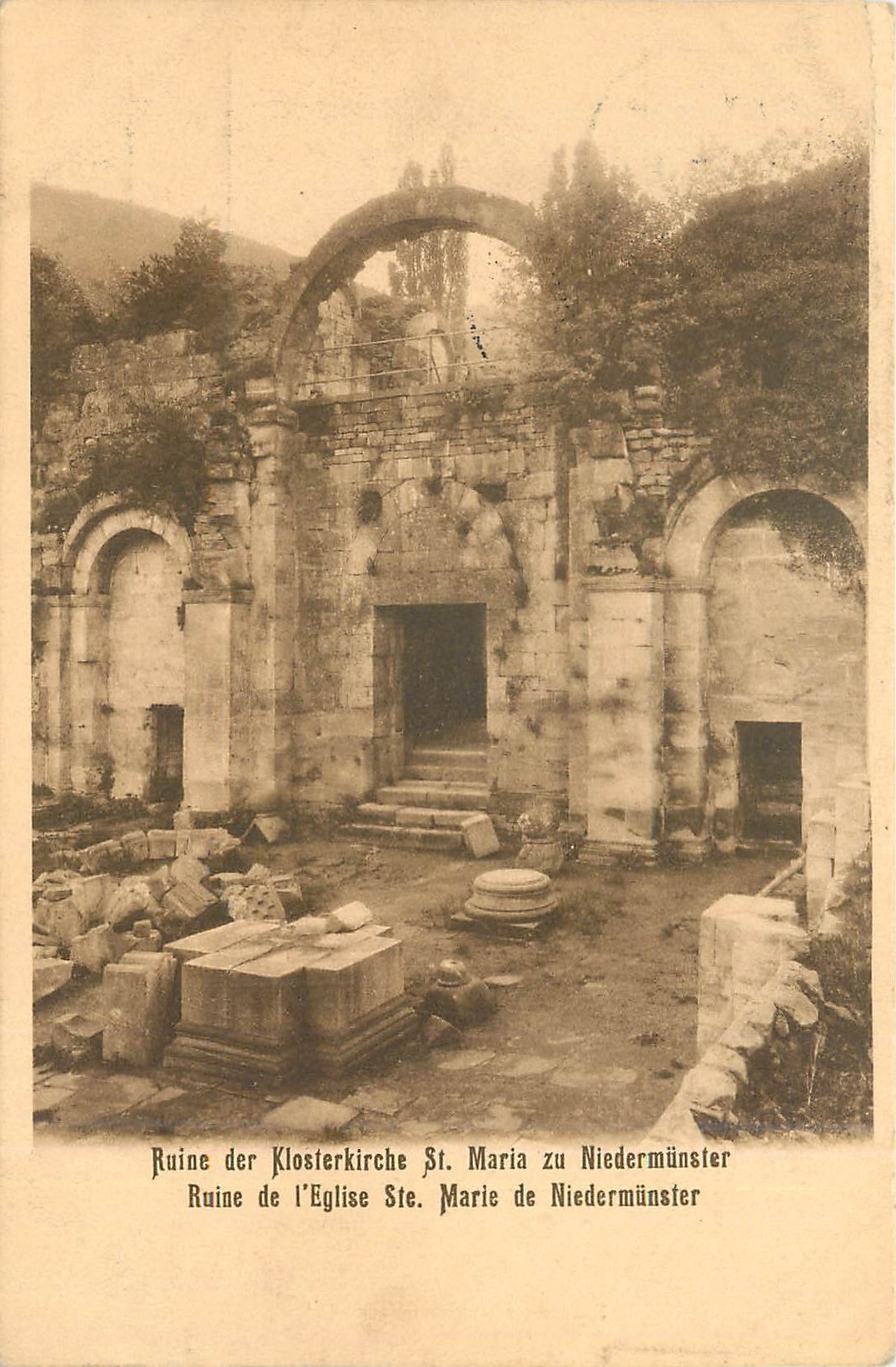 CPA Ruine de l'Eglise Ste Marie de Niedermunster 