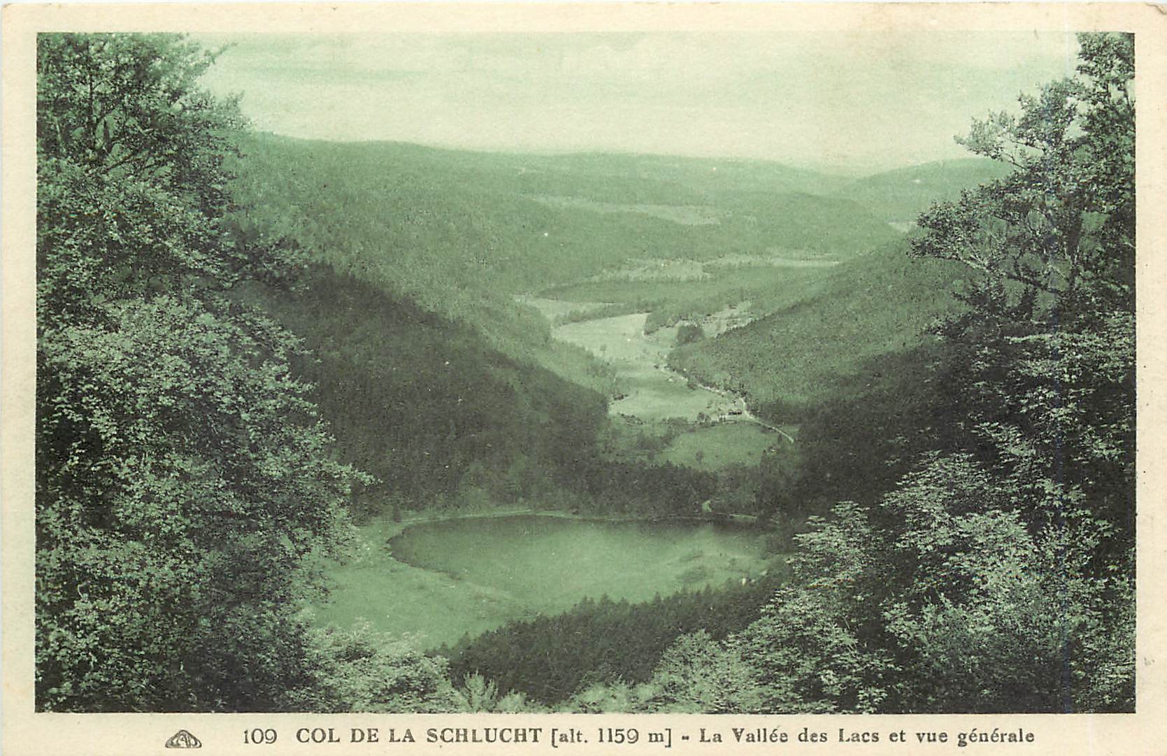 CPA Col de la Schlucht La Vallee des Lacs et vue generale 