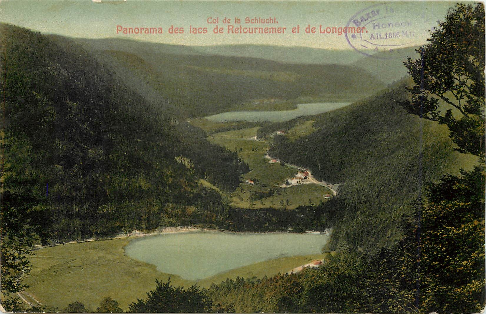 Col de la Schlucht — Panorama des lacs de Retournemer et de Longemener — H. Zahneissen-Wieland, Münster i. E.