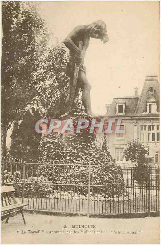 Mulhouse - Statue de 'Le Travail' surnommée 'Schweississi'