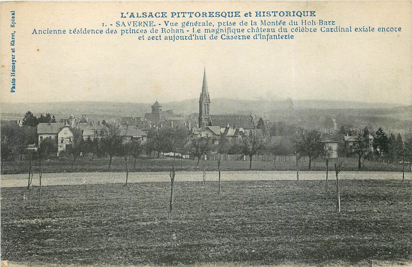 CPA Saverne Vue generale prise de la Montee du Hoh Barr 