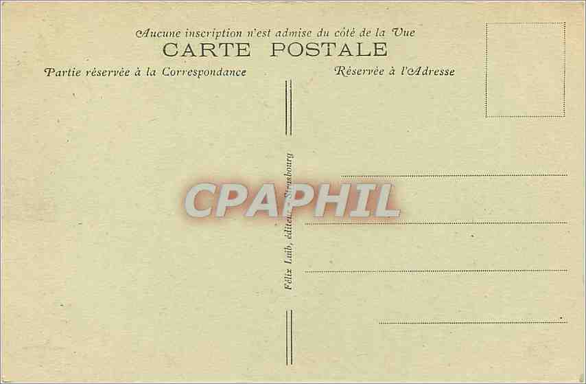 Strasbourg — L'Horloge Astronomique — éditeur Félix Luth, n° de série non visible — Rückseite