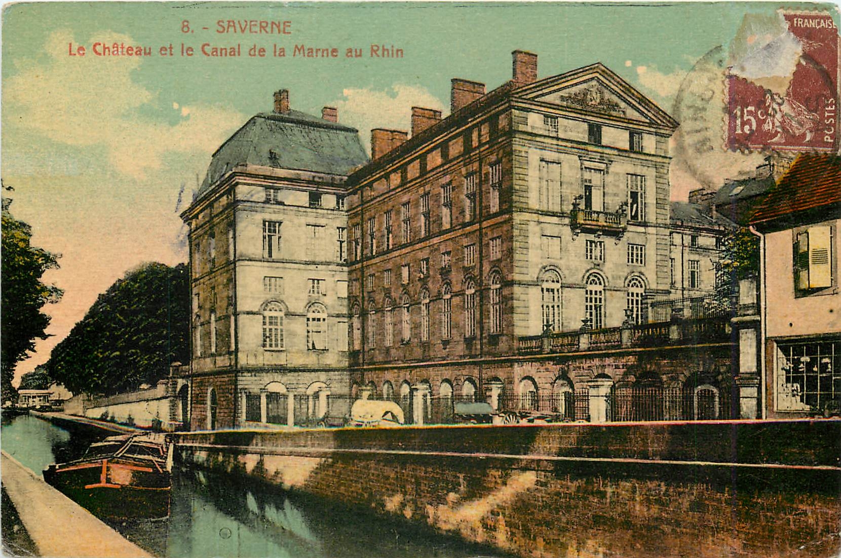 CPA Saverne Le Chateau et le Canal de la Marne au Rhin 