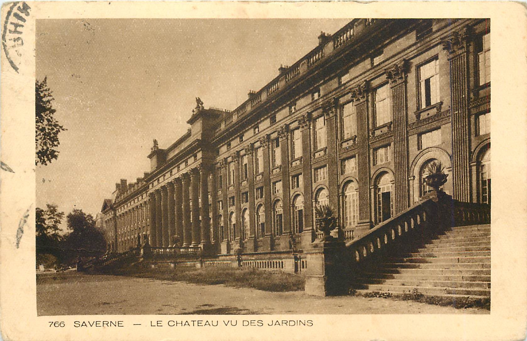 CPA Saverne Le Chateau vu des Jardins 