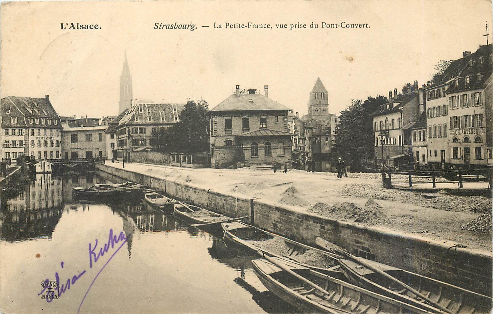 Strasbourg — La Petite-France, vue prise du Pont-Couvert — NANEY