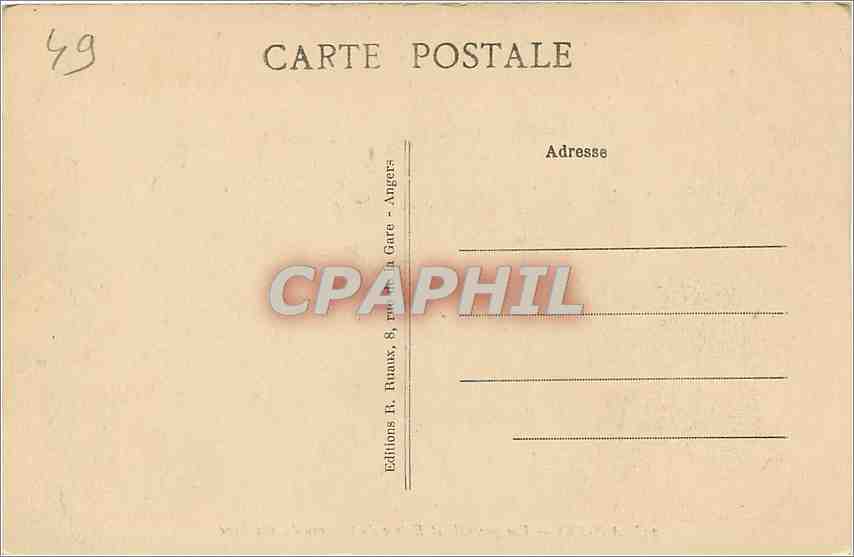 CPA Angers Vue generale et Entree du Chateau du Roi Rene  — Rückseite