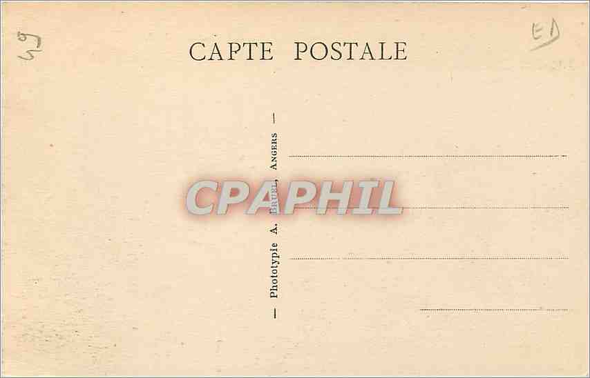 CPA Angers La Statue du Roi Rene et le Chateau  — Rückseite