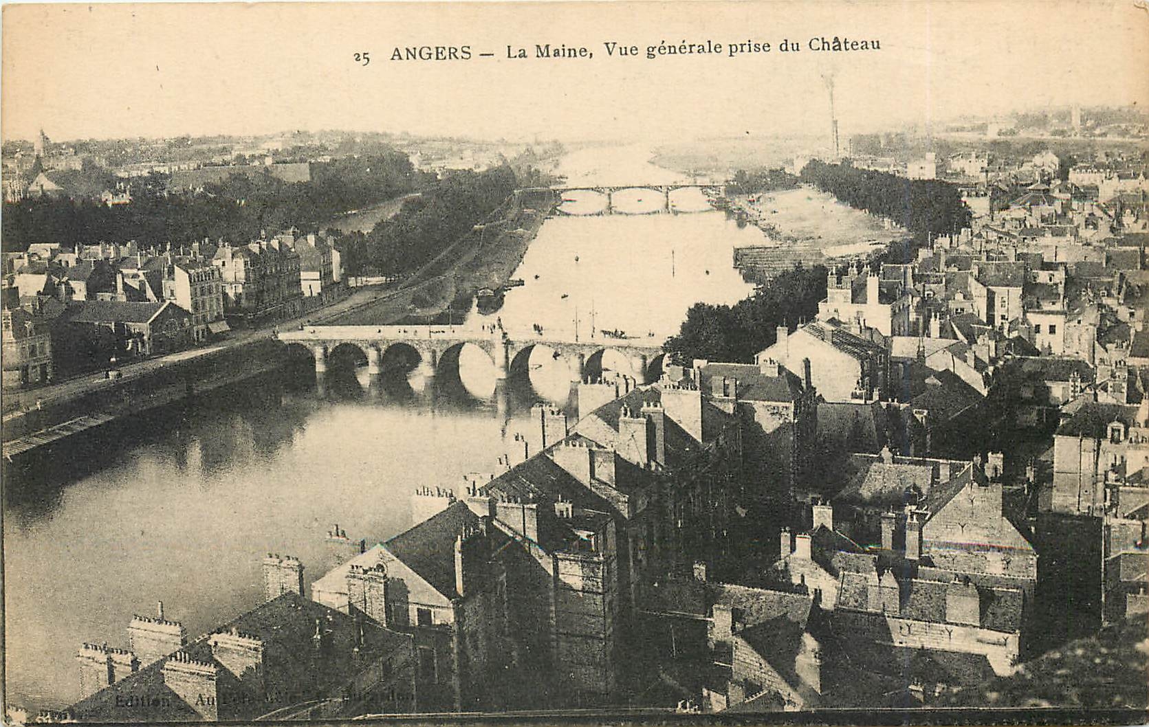CPA Angers La Maine Vue generale prise du Chateau 