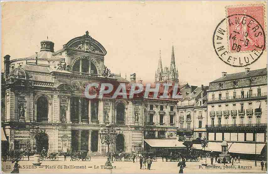 CPA Angers Place du Ralliement Le Theatre 