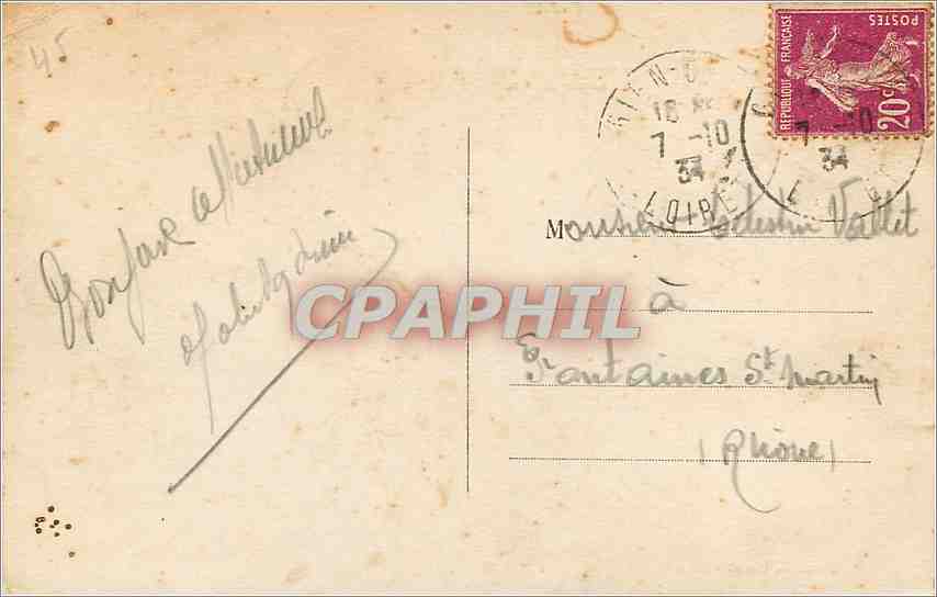 CPA Legendes de Saint Saulge L'Herbe du Clocher Vache — Rückseite