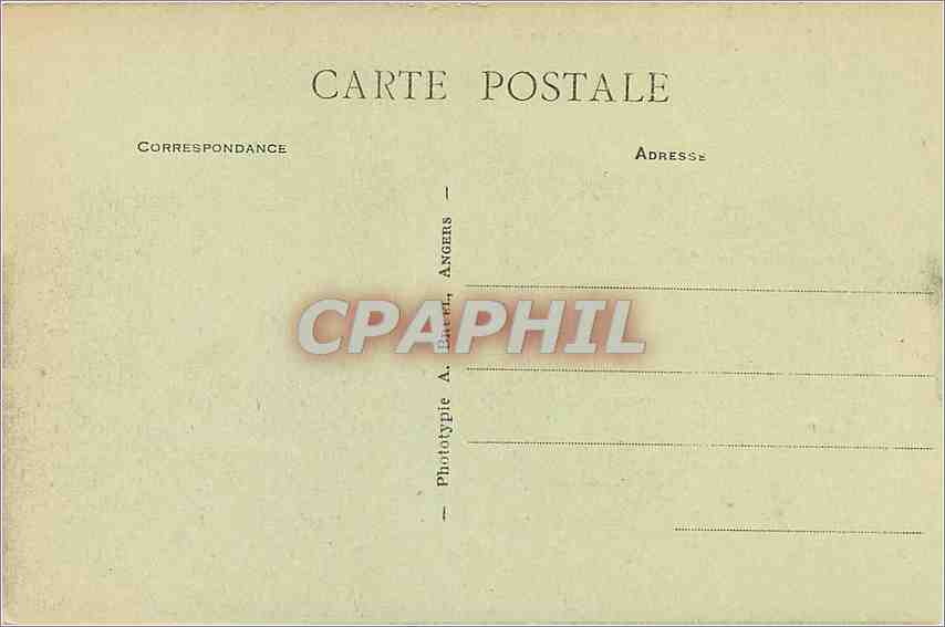 CPA Angers Place du Ralliement et le Grand Theatre Tramway — Rückseite