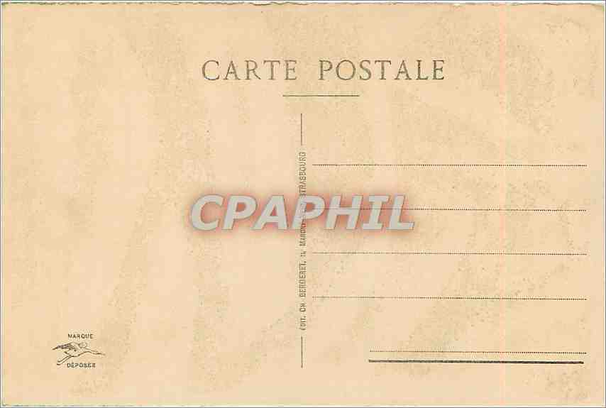 CPA Strasbourg Un Nid de Cigognes  — Rückseite