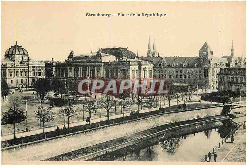 CPA Strasbourg Place de la Republique 