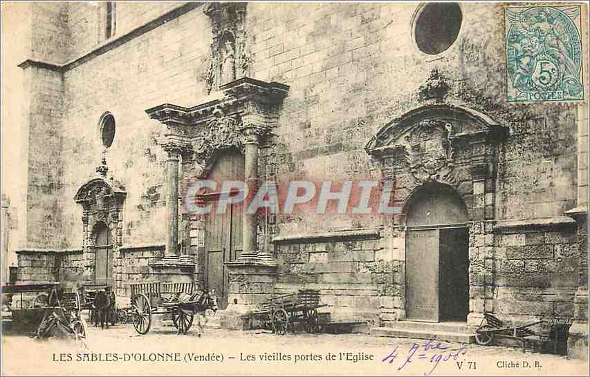 Les Sables-d'Olonne (Vendée) — Les vieilles portes de l'Église — Cliché D. B. n° V 71