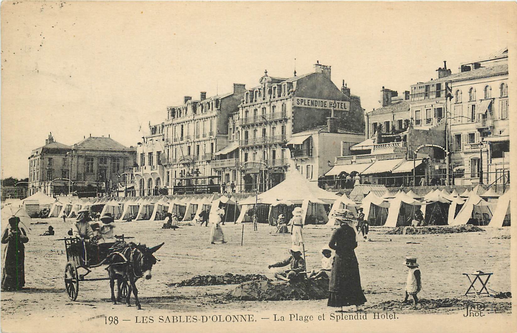 Les Sables-d'Olonne — Die Strandpromenade und das Splendide Hotel — JAB Hôtel, Nr. 198