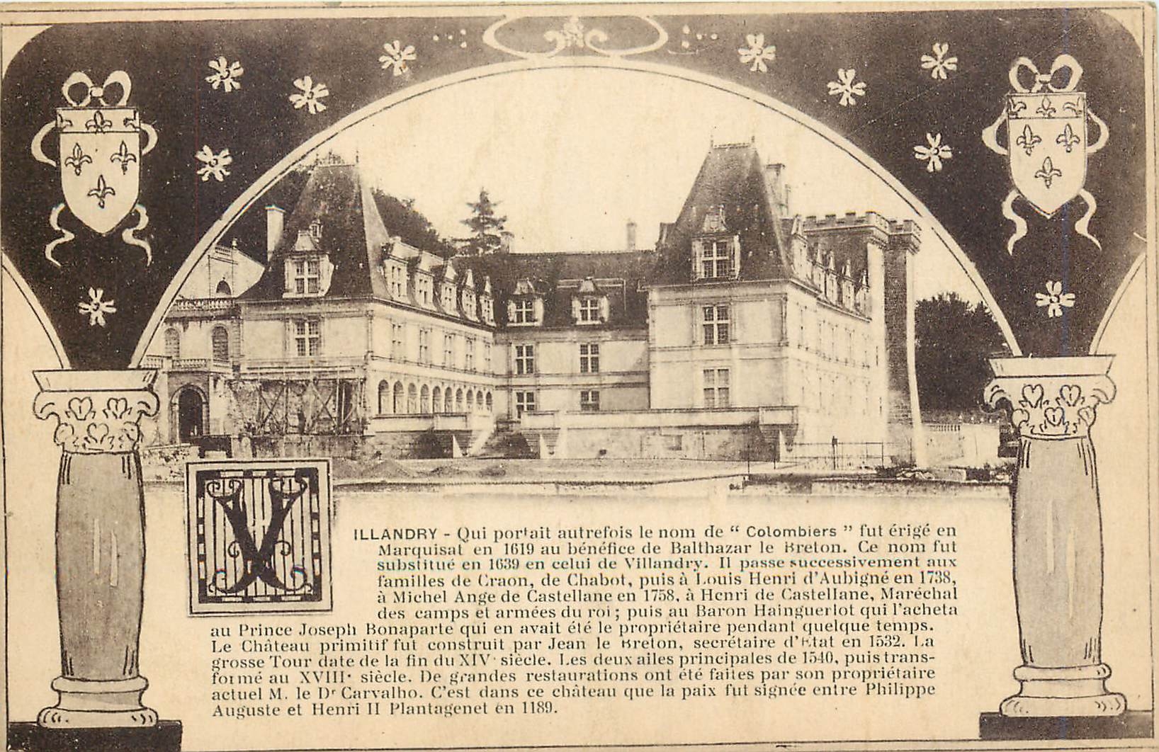 CPA Villandry Qui portrait autrefois le nom de Colombiers 