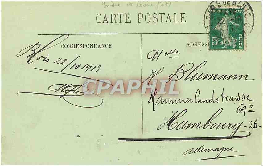 CPA Langeais I et L Le Chateau  — Verso