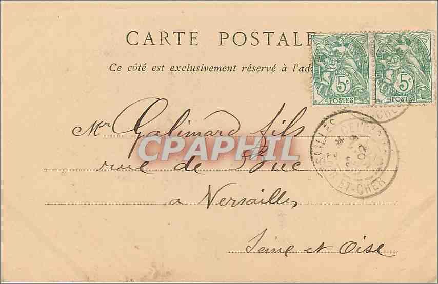 CPA Chateau de Blois Aile de Louis XII  — Verso