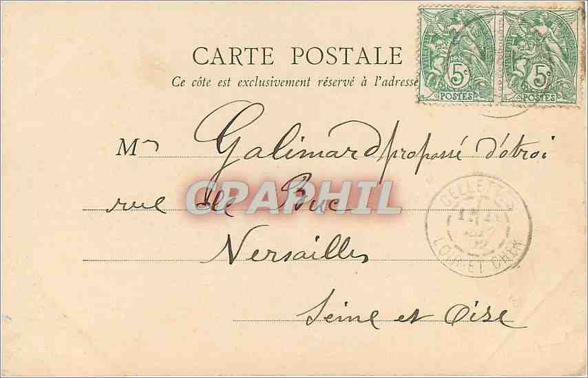 CPA Blois Bains de Catherine de Medicis  — Verso