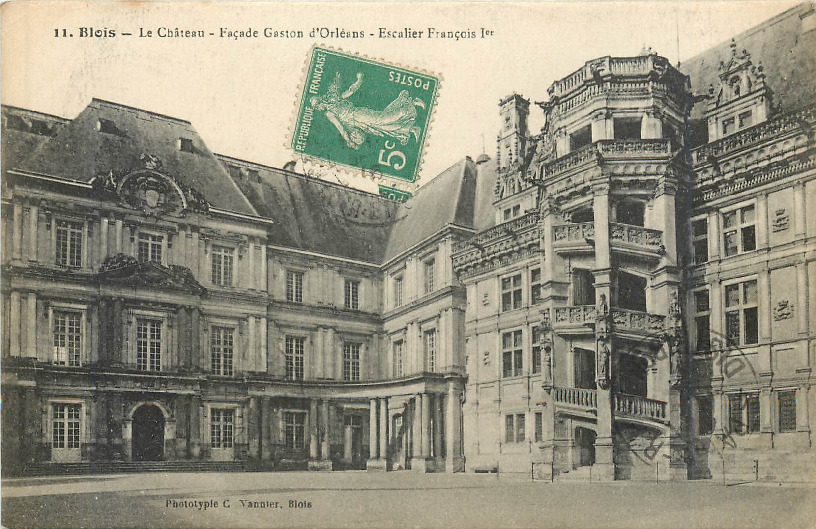 CPA Blois Le Chateau Facade Gaston d'Orleans 