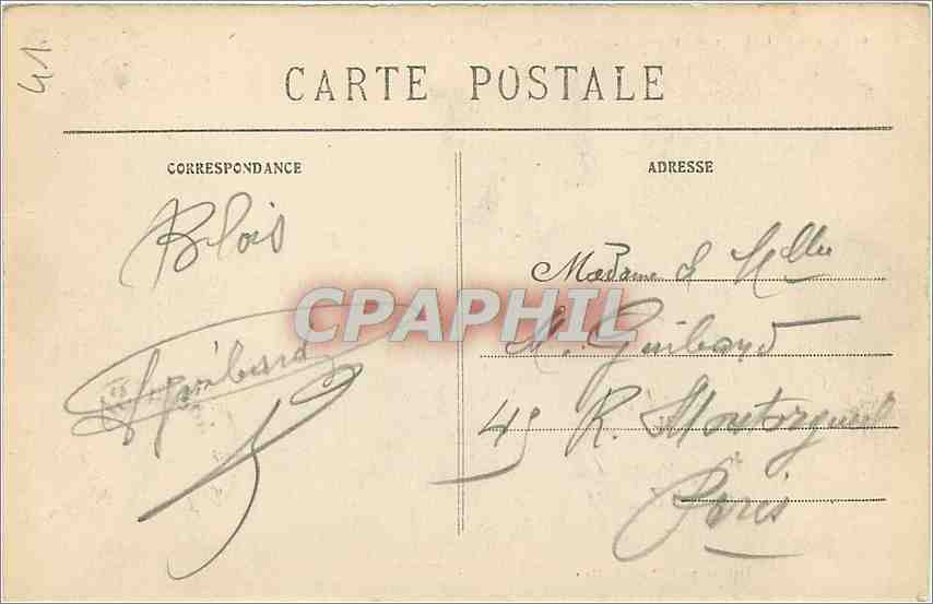 CPA Blois Le Chateau Facade Gaston d'Orleans  — Verso