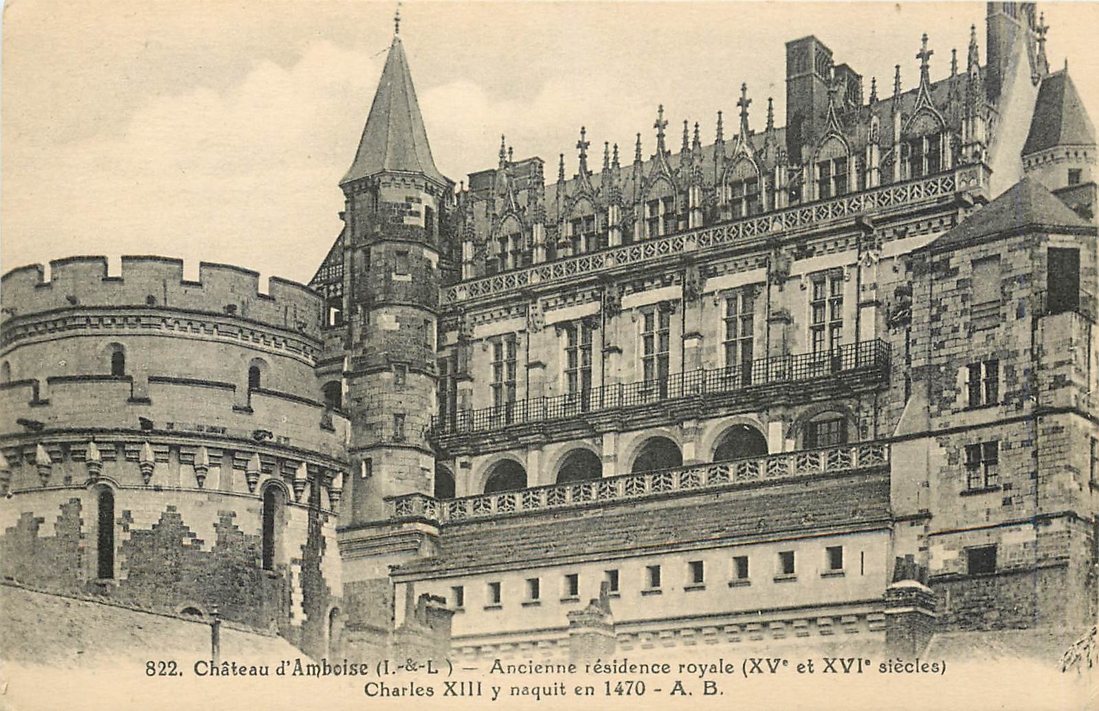 CPA Chateau d'Amboise I et L Ancienne residence royale 