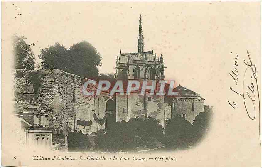 CPA Chateau d'Amboise La Chapelle et la Tour Cesar 