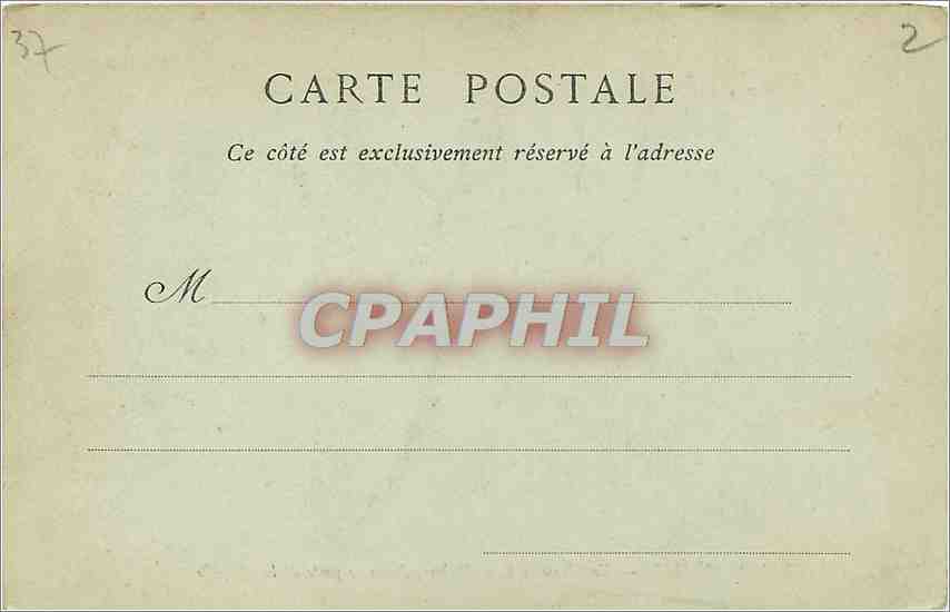 CPA Chateau d'Amboise La Chasse de Saint Hubert dessus de porte de la Chapelle  — Rückseite