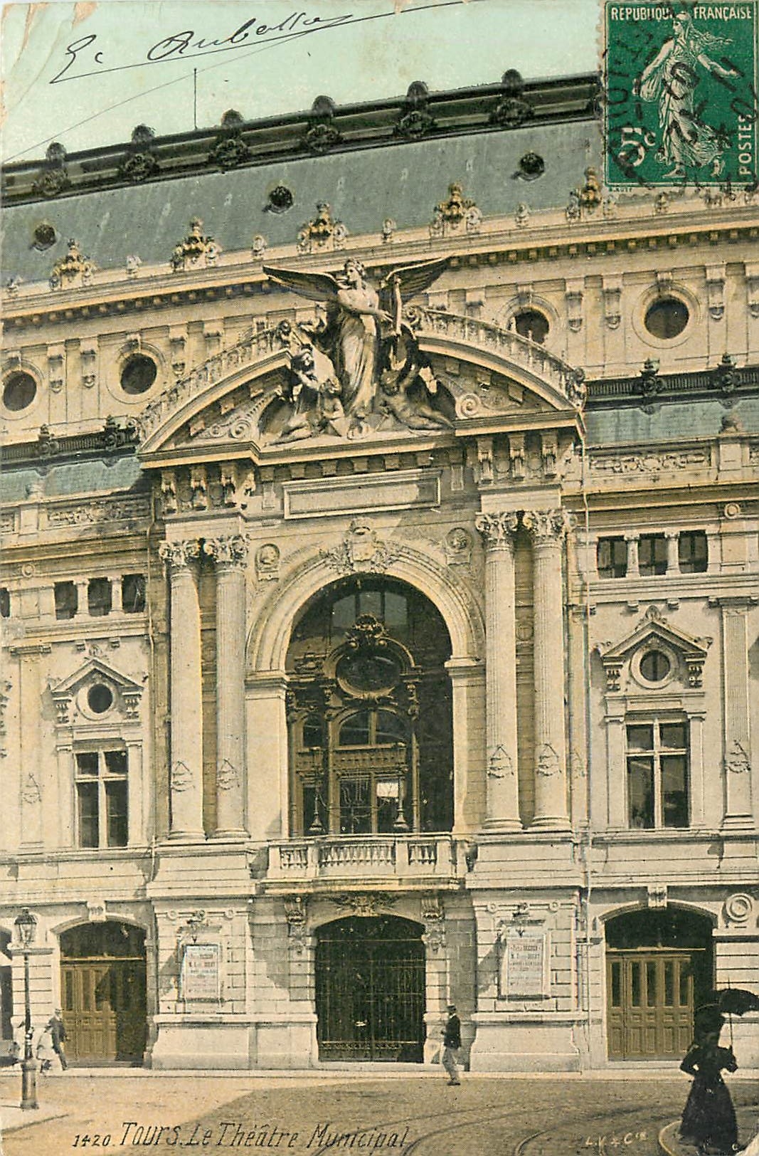 CPA Tours Le Theatre Municipal 